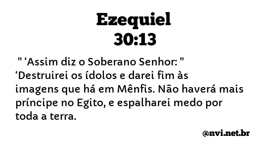 EZEQUIEL 30:13 NVI NOVA VERSÃO INTERNACIONAL