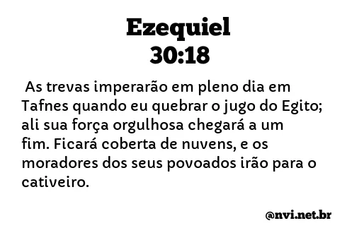 EZEQUIEL 30:18 NVI NOVA VERSÃO INTERNACIONAL