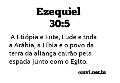 EZEQUIEL 30:5 NVI NOVA VERSÃO INTERNACIONAL