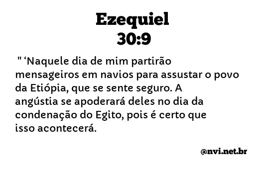 EZEQUIEL 30:9 NVI NOVA VERSÃO INTERNACIONAL