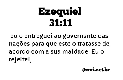 EZEQUIEL 31:11 NVI NOVA VERSÃO INTERNACIONAL