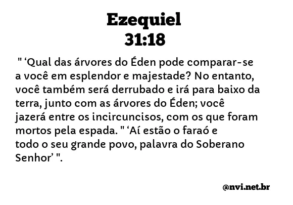 EZEQUIEL 31:18 NVI NOVA VERSÃO INTERNACIONAL