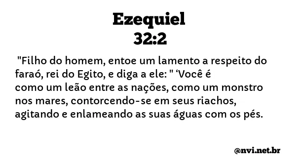 EZEQUIEL 32:2 NVI NOVA VERSÃO INTERNACIONAL