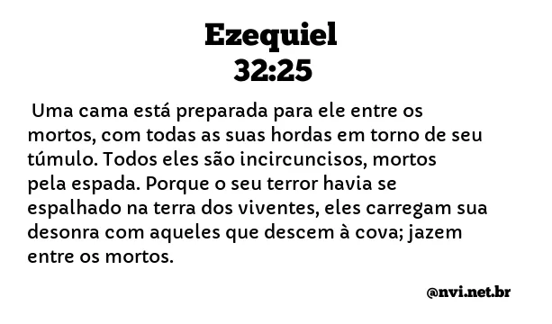 EZEQUIEL 32:25 NVI NOVA VERSÃO INTERNACIONAL