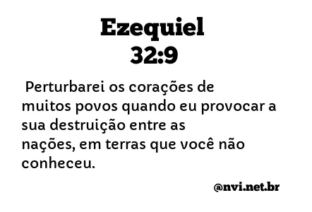 EZEQUIEL 32:9 NVI NOVA VERSÃO INTERNACIONAL