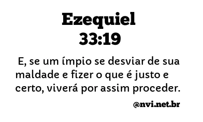 EZEQUIEL 33:19 NVI NOVA VERSÃO INTERNACIONAL