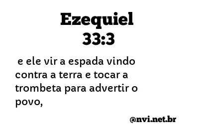 EZEQUIEL 33:3 NVI NOVA VERSÃO INTERNACIONAL