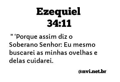 EZEQUIEL 34:11 NVI NOVA VERSÃO INTERNACIONAL