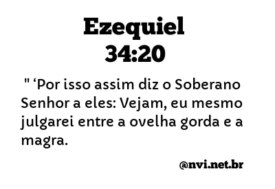 EZEQUIEL 34:20 NVI NOVA VERSÃO INTERNACIONAL