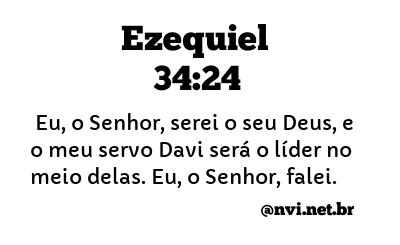 EZEQUIEL 34:24 NVI NOVA VERSÃO INTERNACIONAL