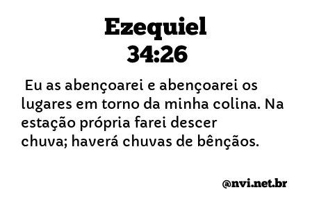 EZEQUIEL 34:26 NVI NOVA VERSÃO INTERNACIONAL