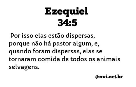 EZEQUIEL 34:5 NVI NOVA VERSÃO INTERNACIONAL