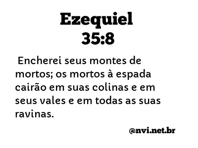 EZEQUIEL 35:8 NVI NOVA VERSÃO INTERNACIONAL