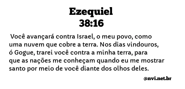 EZEQUIEL 38:16 NVI NOVA VERSÃO INTERNACIONAL