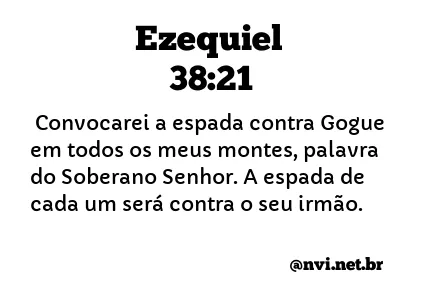 EZEQUIEL 38:21 NVI NOVA VERSÃO INTERNACIONAL