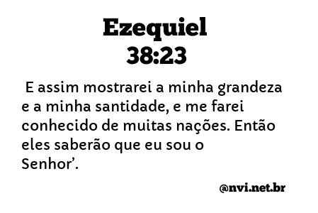 EZEQUIEL 38:23 NVI NOVA VERSÃO INTERNACIONAL