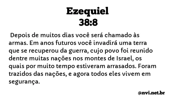 EZEQUIEL 38:8 NVI NOVA VERSÃO INTERNACIONAL