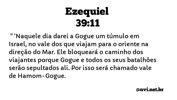 EZEQUIEL 39:11 NVI NOVA VERSÃO INTERNACIONAL