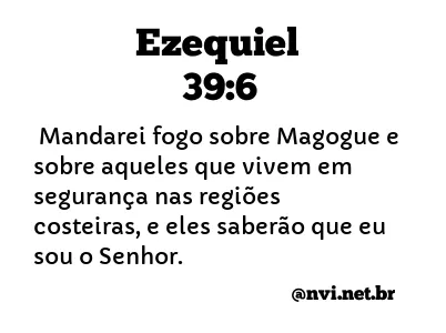 EZEQUIEL 39:6 NVI NOVA VERSÃO INTERNACIONAL