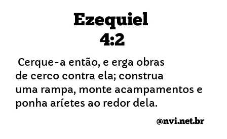 EZEQUIEL 4:2 NVI NOVA VERSÃO INTERNACIONAL