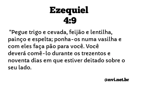 EZEQUIEL 4:9 NVI NOVA VERSÃO INTERNACIONAL