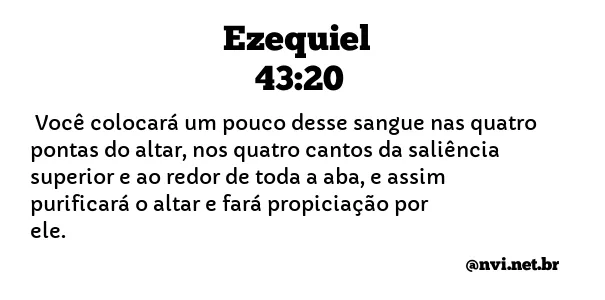 EZEQUIEL 43:20 NVI NOVA VERSÃO INTERNACIONAL