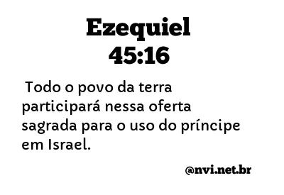 EZEQUIEL 45:16 NVI NOVA VERSÃO INTERNACIONAL