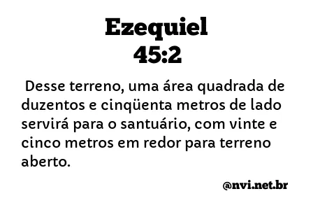 EZEQUIEL 45:2 NVI NOVA VERSÃO INTERNACIONAL