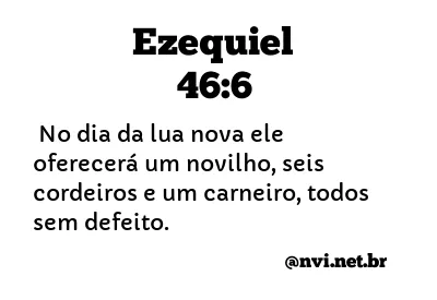 EZEQUIEL 46:6 NVI NOVA VERSÃO INTERNACIONAL