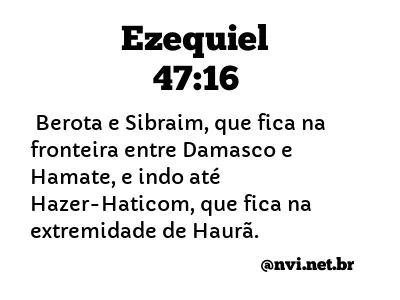 EZEQUIEL 47:16 NVI NOVA VERSÃO INTERNACIONAL