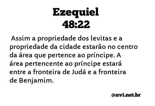 EZEQUIEL 48:22 NVI NOVA VERSÃO INTERNACIONAL