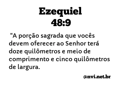 EZEQUIEL 48:9 NVI NOVA VERSÃO INTERNACIONAL