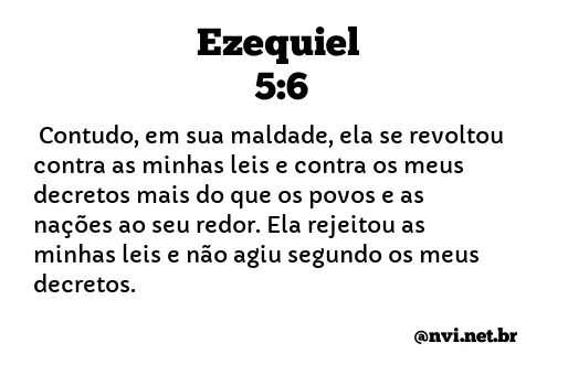 EZEQUIEL 5:6 NVI NOVA VERSÃO INTERNACIONAL