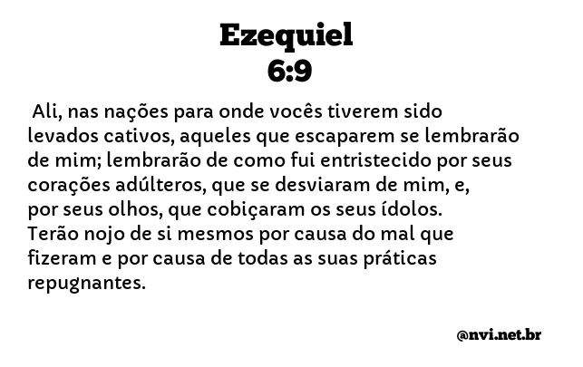 EZEQUIEL 6:9 NVI NOVA VERSÃO INTERNACIONAL