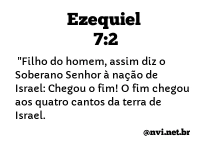 EZEQUIEL 7:2 NVI NOVA VERSÃO INTERNACIONAL