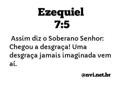 EZEQUIEL 7:5 NVI NOVA VERSÃO INTERNACIONAL