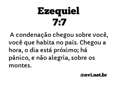 EZEQUIEL 7:7 NVI NOVA VERSÃO INTERNACIONAL