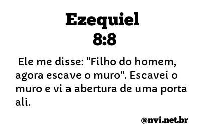 EZEQUIEL 8:8 NVI NOVA VERSÃO INTERNACIONAL