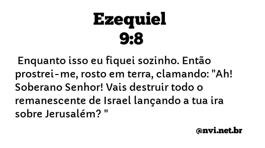 EZEQUIEL 9:8 NVI NOVA VERSÃO INTERNACIONAL