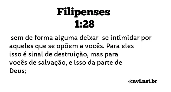 FILIPENSES 1:28 NVI NOVA VERSÃO INTERNACIONAL