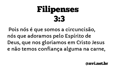FILIPENSES 3:3 NVI NOVA VERSÃO INTERNACIONAL