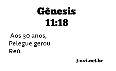 GÊNESIS 11:18 NVI NOVA VERSÃO INTERNACIONAL