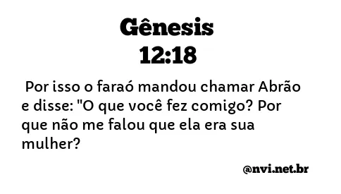 GÊNESIS 12:18 NVI NOVA VERSÃO INTERNACIONAL