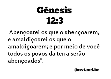 GÊNESIS 12:3 NVI NOVA VERSÃO INTERNACIONAL