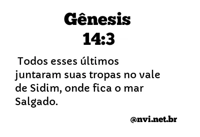 GÊNESIS 14:3 NVI NOVA VERSÃO INTERNACIONAL