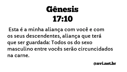 GÊNESIS 17:10 NVI NOVA VERSÃO INTERNACIONAL