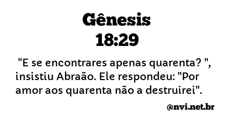 GÊNESIS 18:29 NVI NOVA VERSÃO INTERNACIONAL