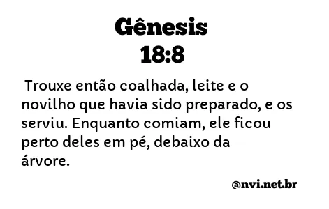 GÊNESIS 18:8 NVI NOVA VERSÃO INTERNACIONAL