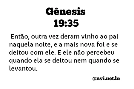 GÊNESIS 19:35 NVI NOVA VERSÃO INTERNACIONAL