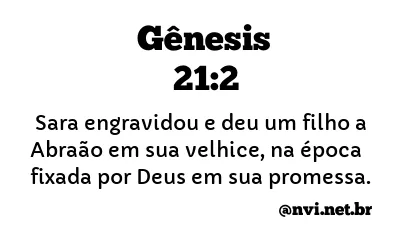 GÊNESIS 21:2 NVI NOVA VERSÃO INTERNACIONAL